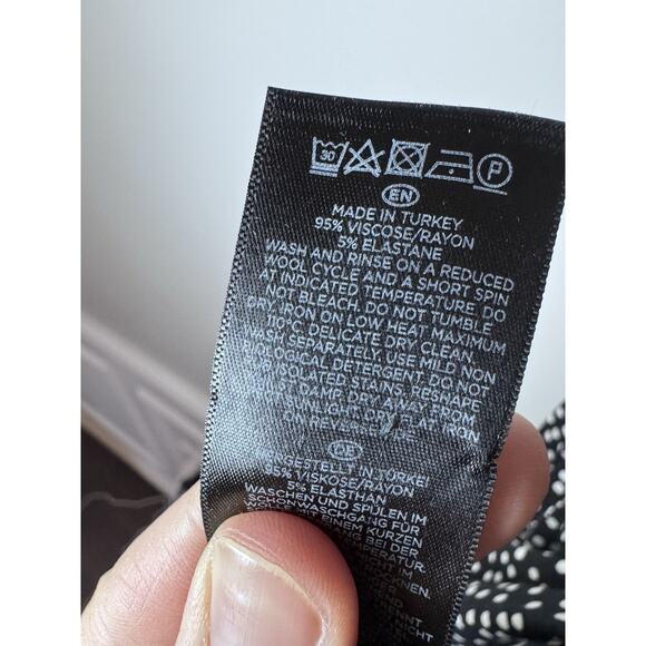 Hobbs London Women's Polka Dot Midi Stretchy Dress Size 4 - Picture 4 of 9